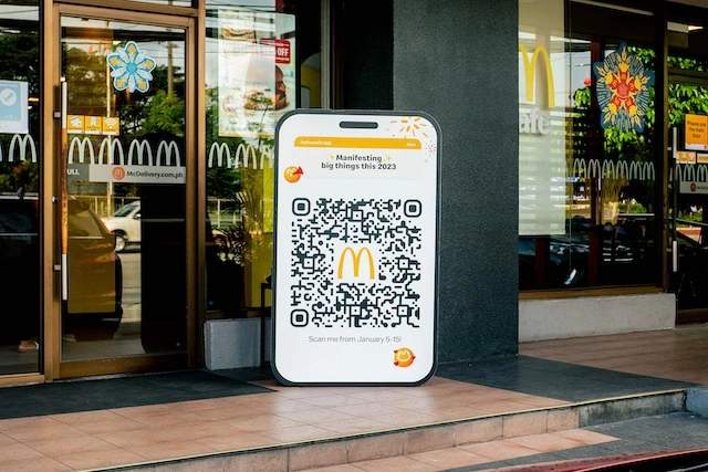 McDonald's Philippines QR Code example