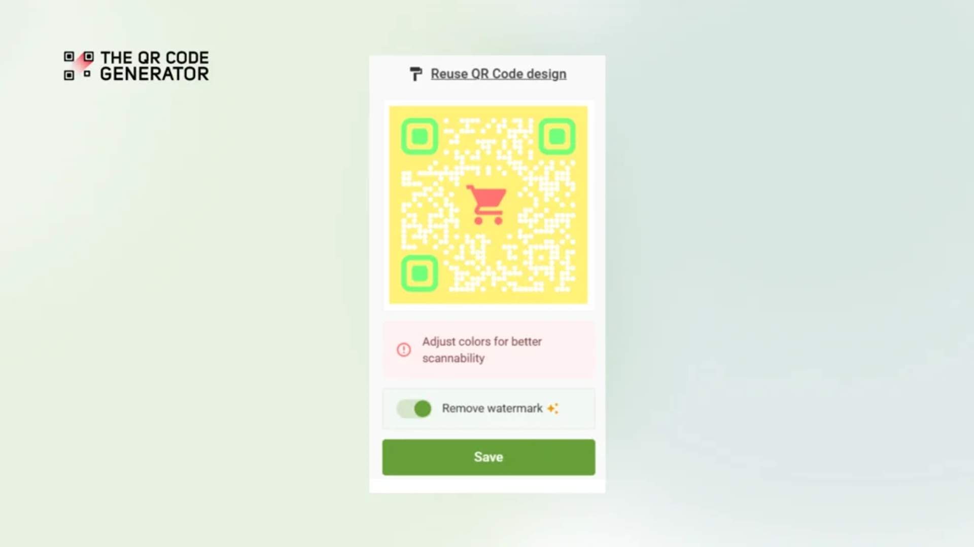 Contrast and clarity of QR code