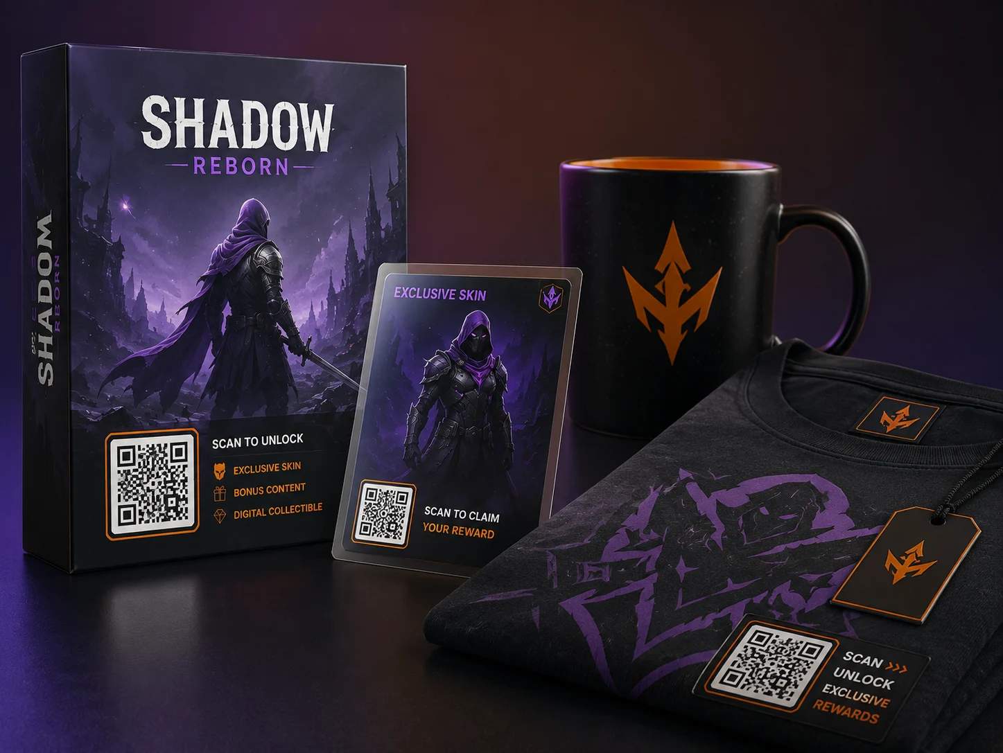 On game packaging and merch