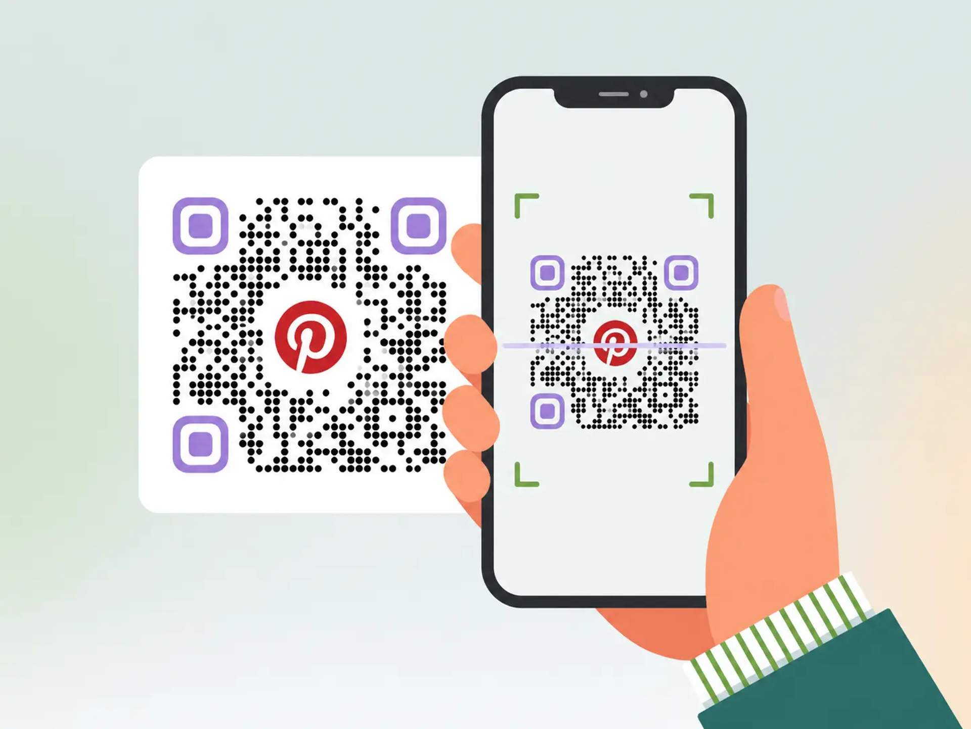 Как работает генератор QR-кодов для Pinterest ( QR Code )