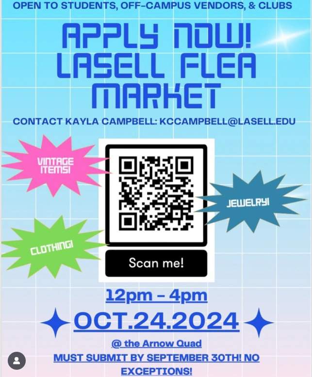 Lasell University flea market
