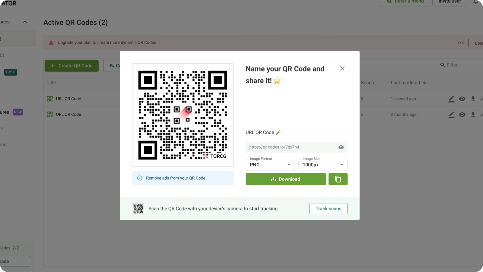 QR Code download