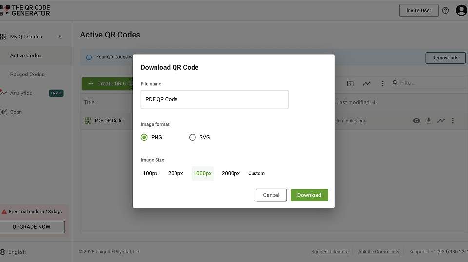 download pdf qr code