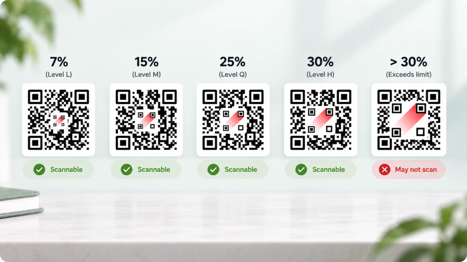 Qual pode ser o tamanho do logótipo num QR Code?