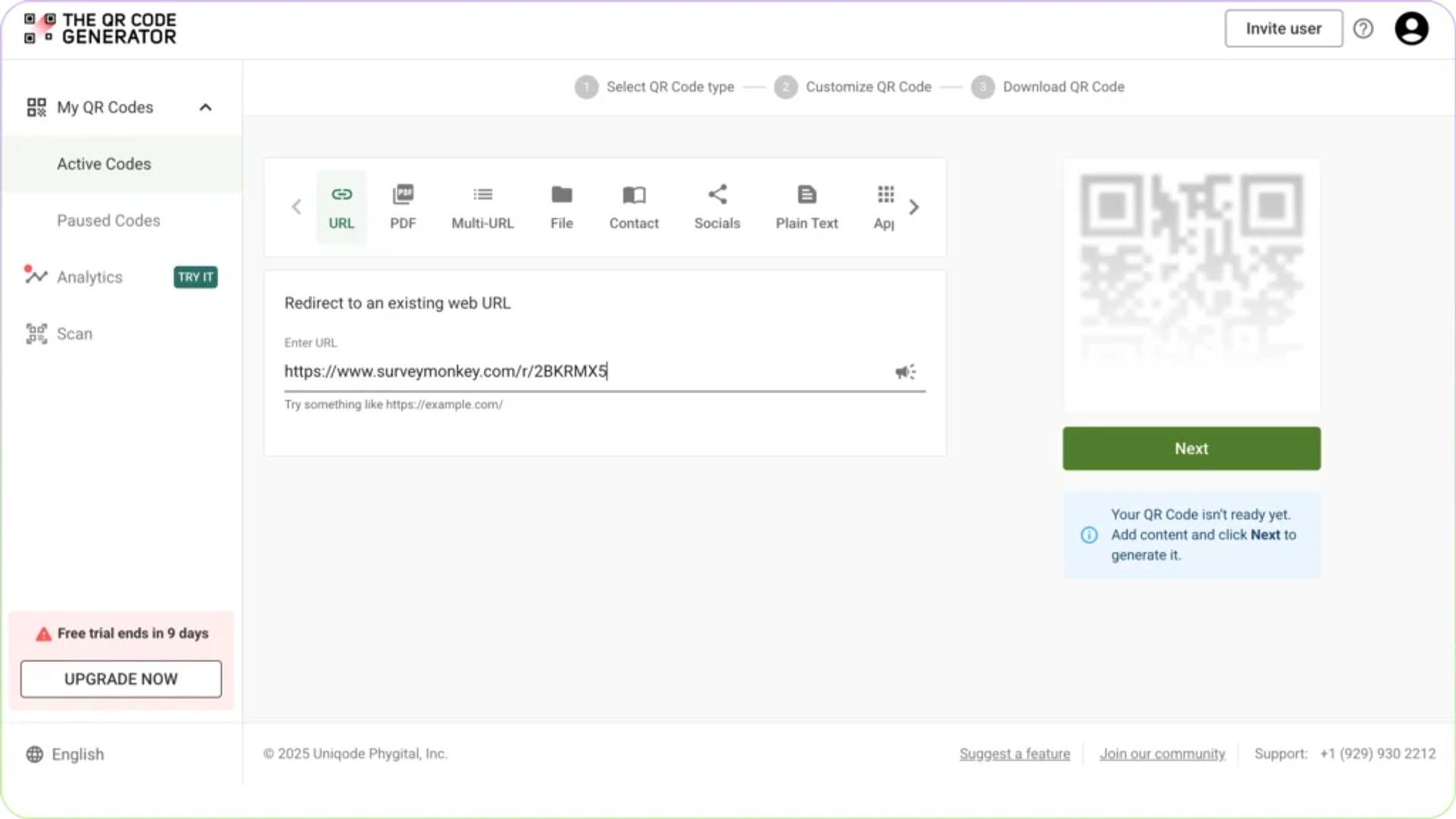 Create SurveyMonkey QR Code