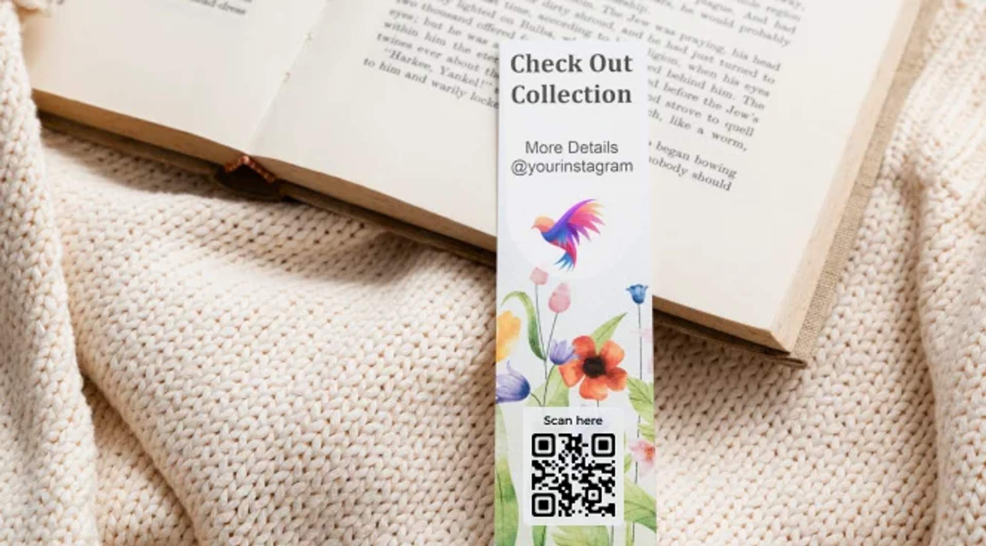 QR Codes in bookmarks and inserts