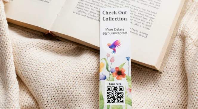 QR Codes in bookmarks and inserts