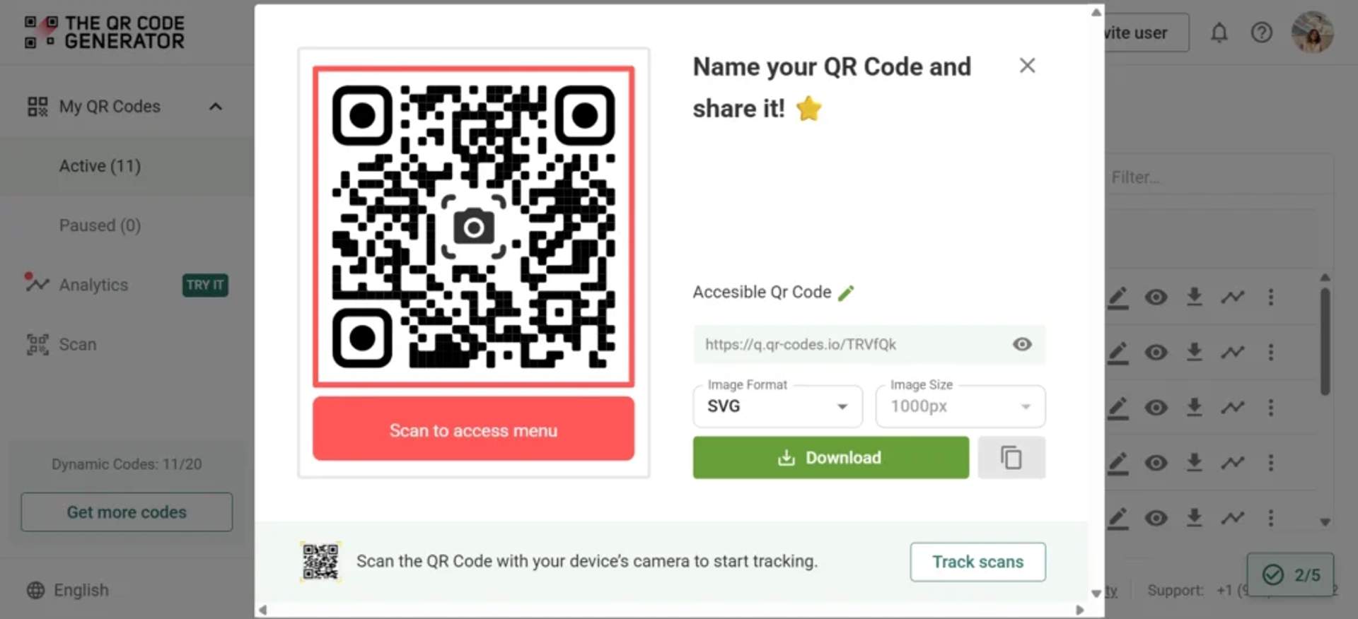 Download your QR Code