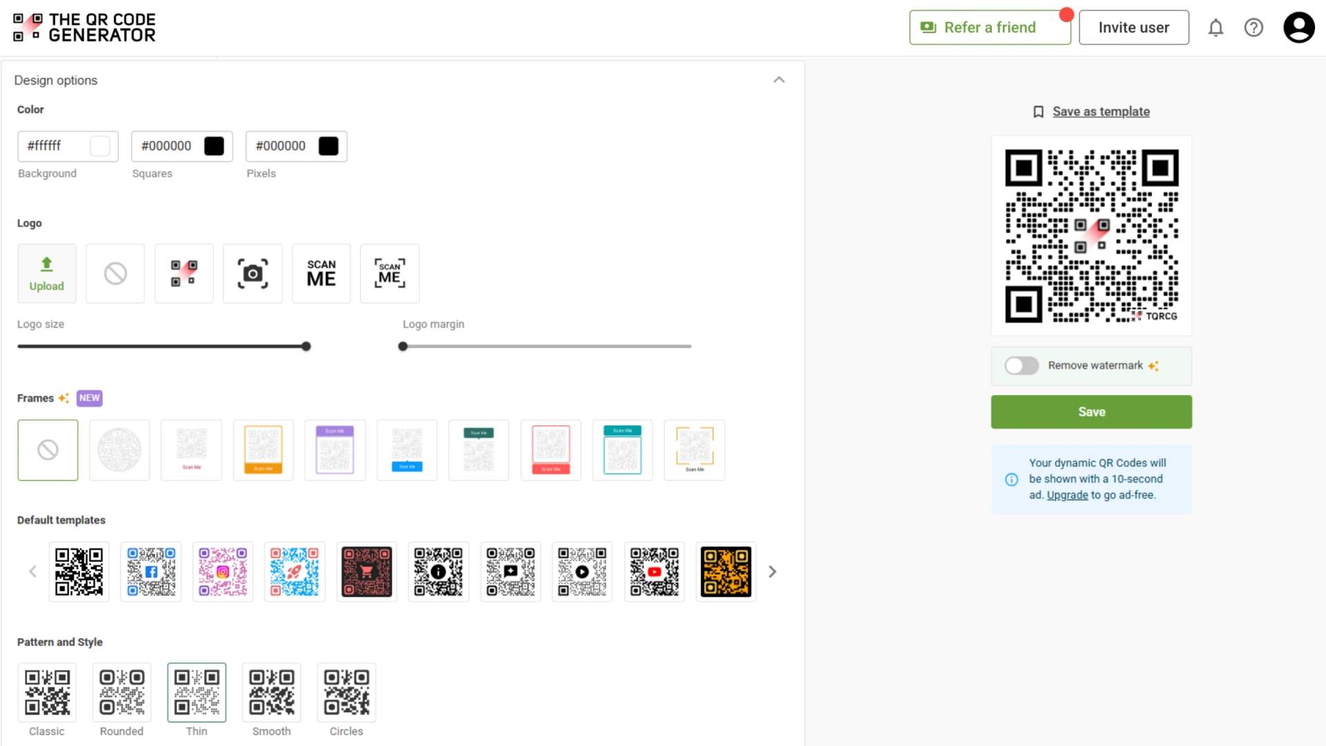 QR code customization TQRCG