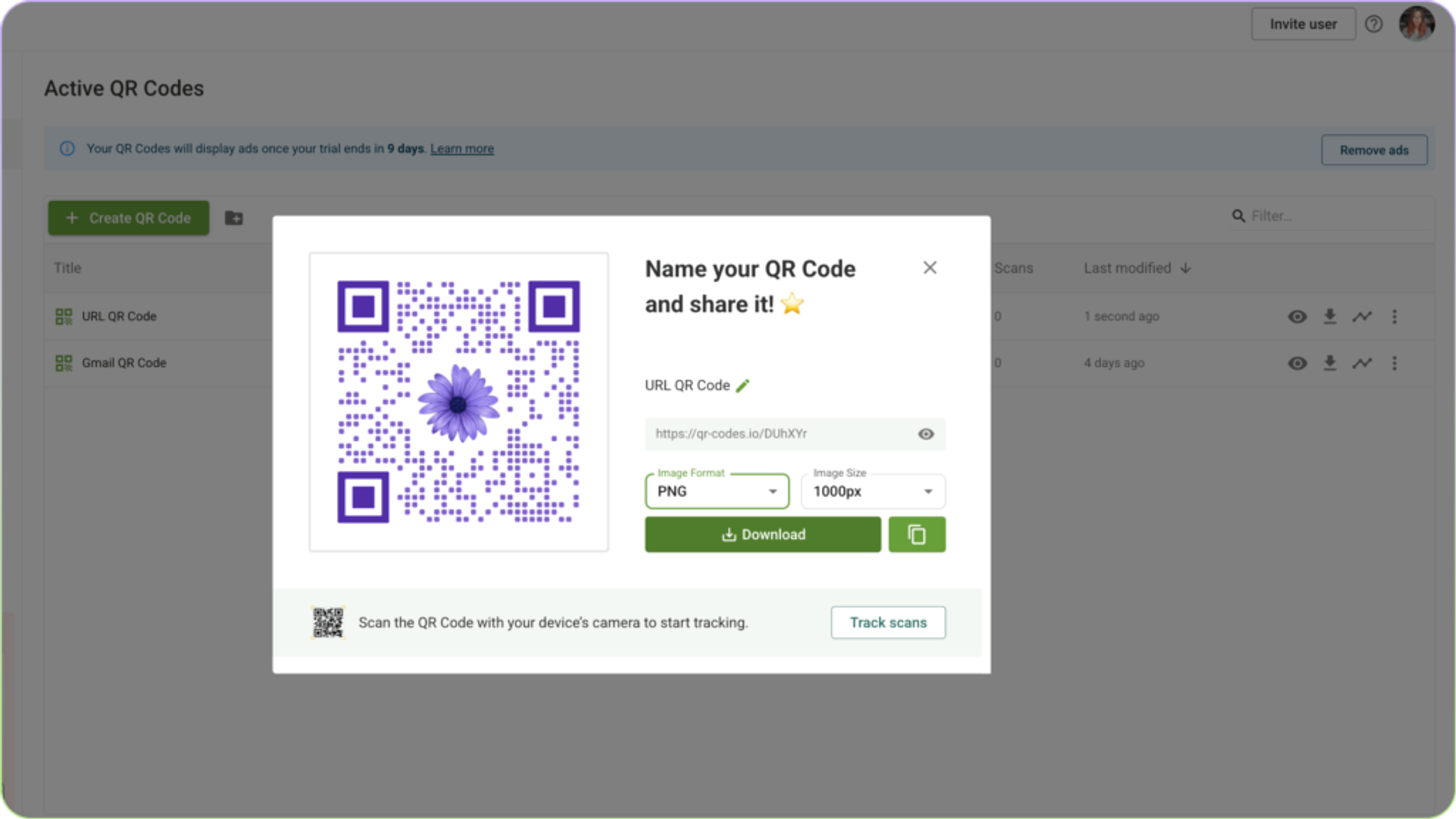 Download multiurl QR code