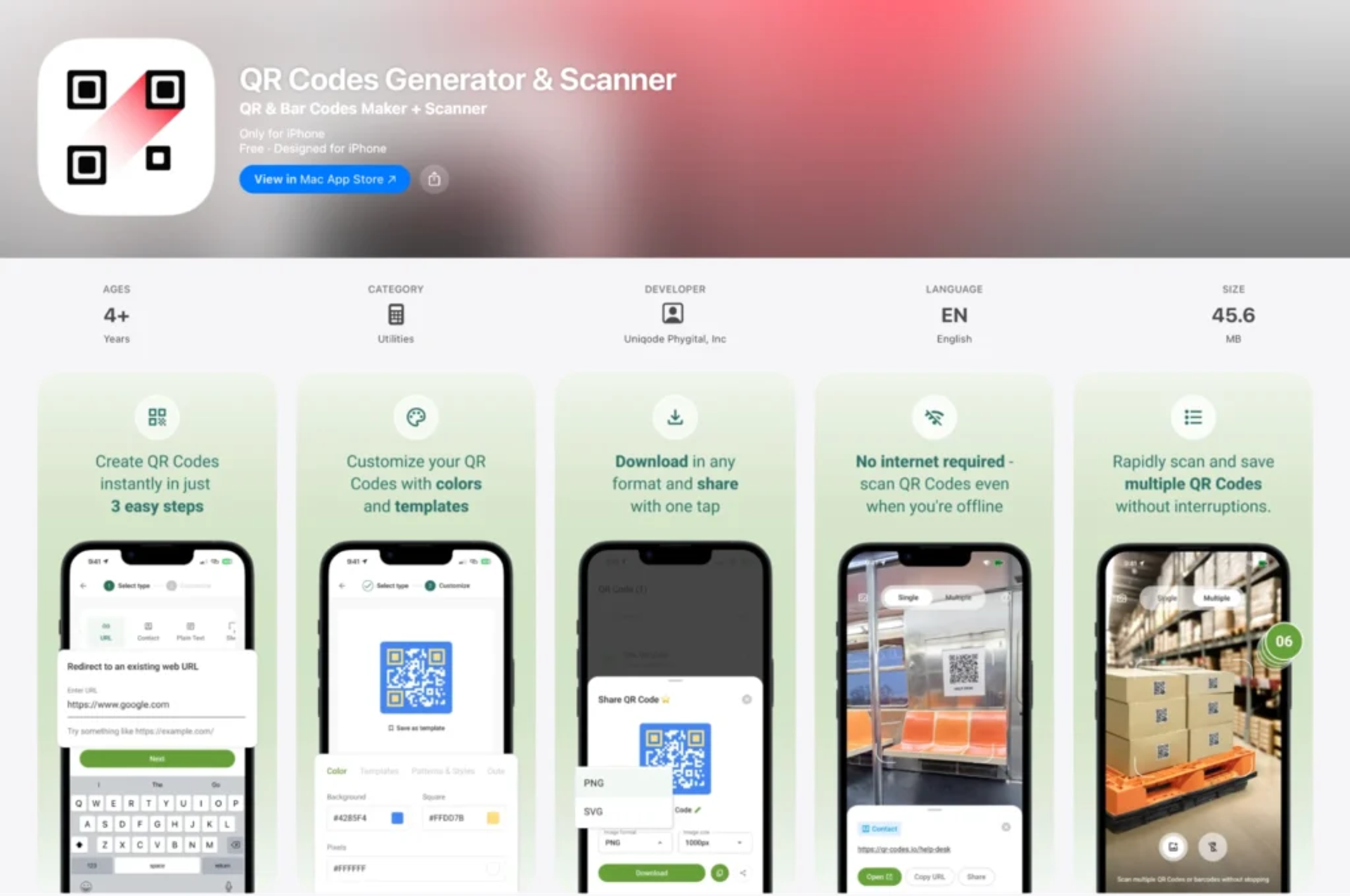 TQRCG scanner app