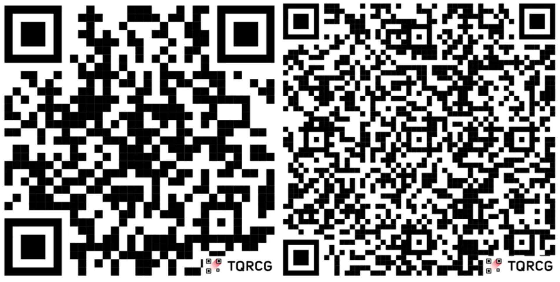 long and short url QR codes