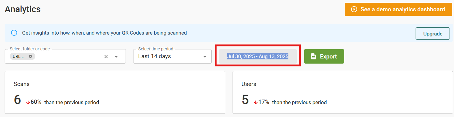 Rename dynamic QR Code in TQRCG dashboard