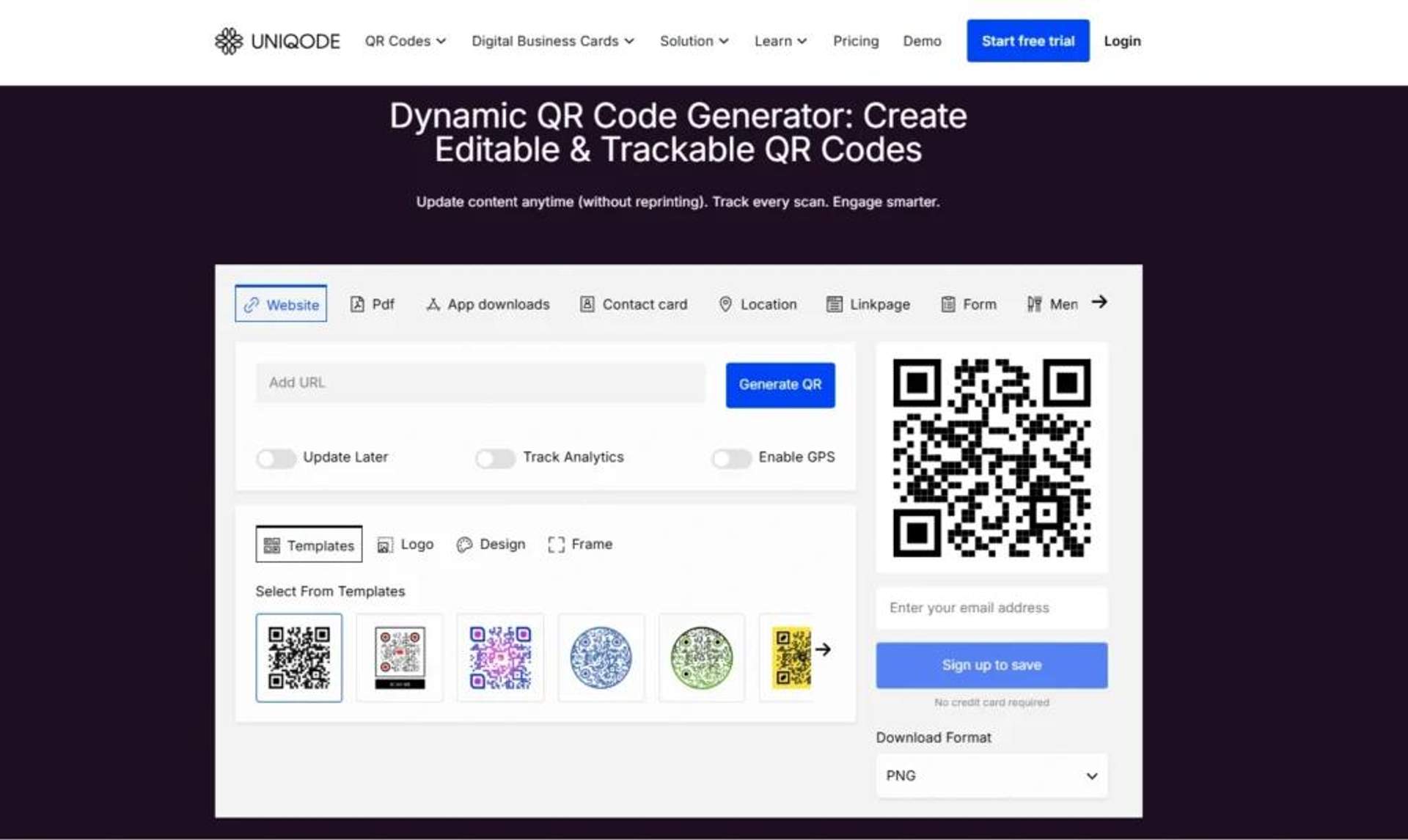 Uniqode Qr code generator