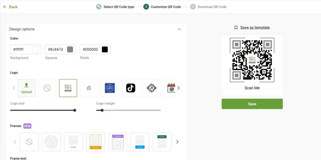 Design the QR Code