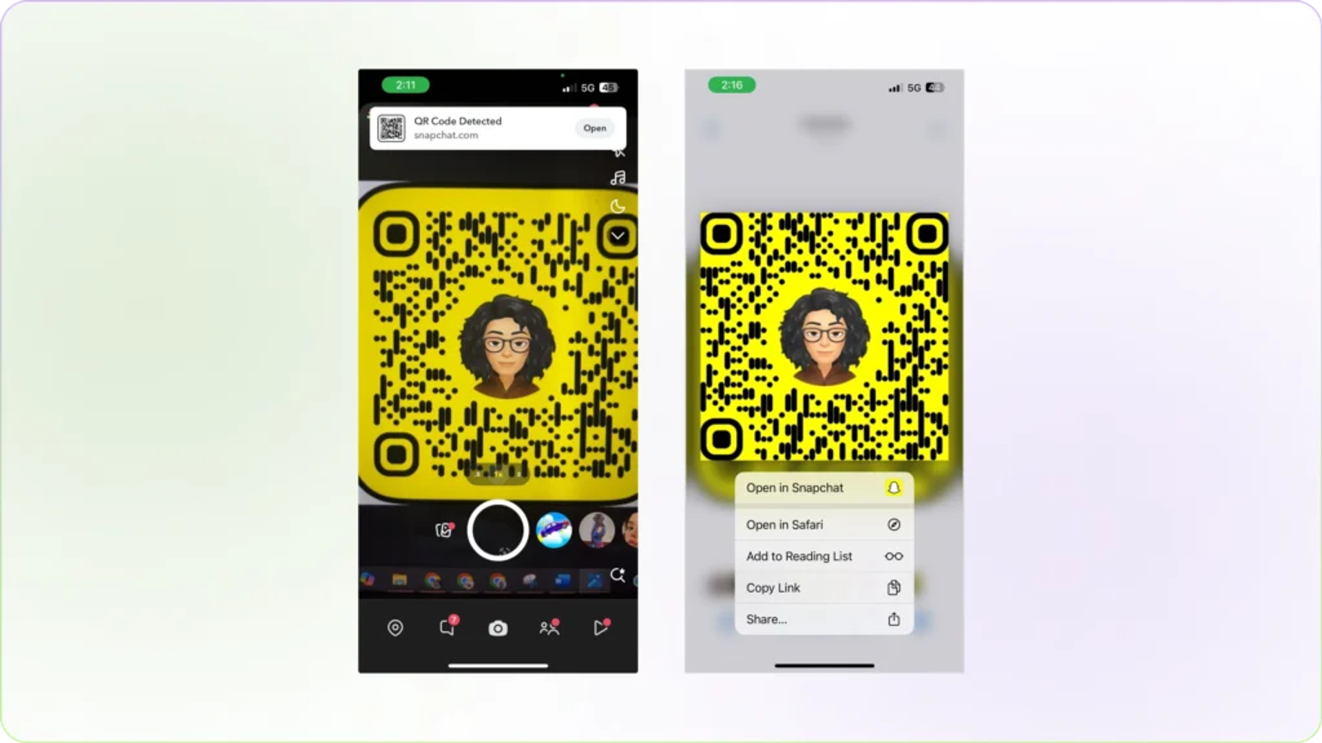 how to access snapcode