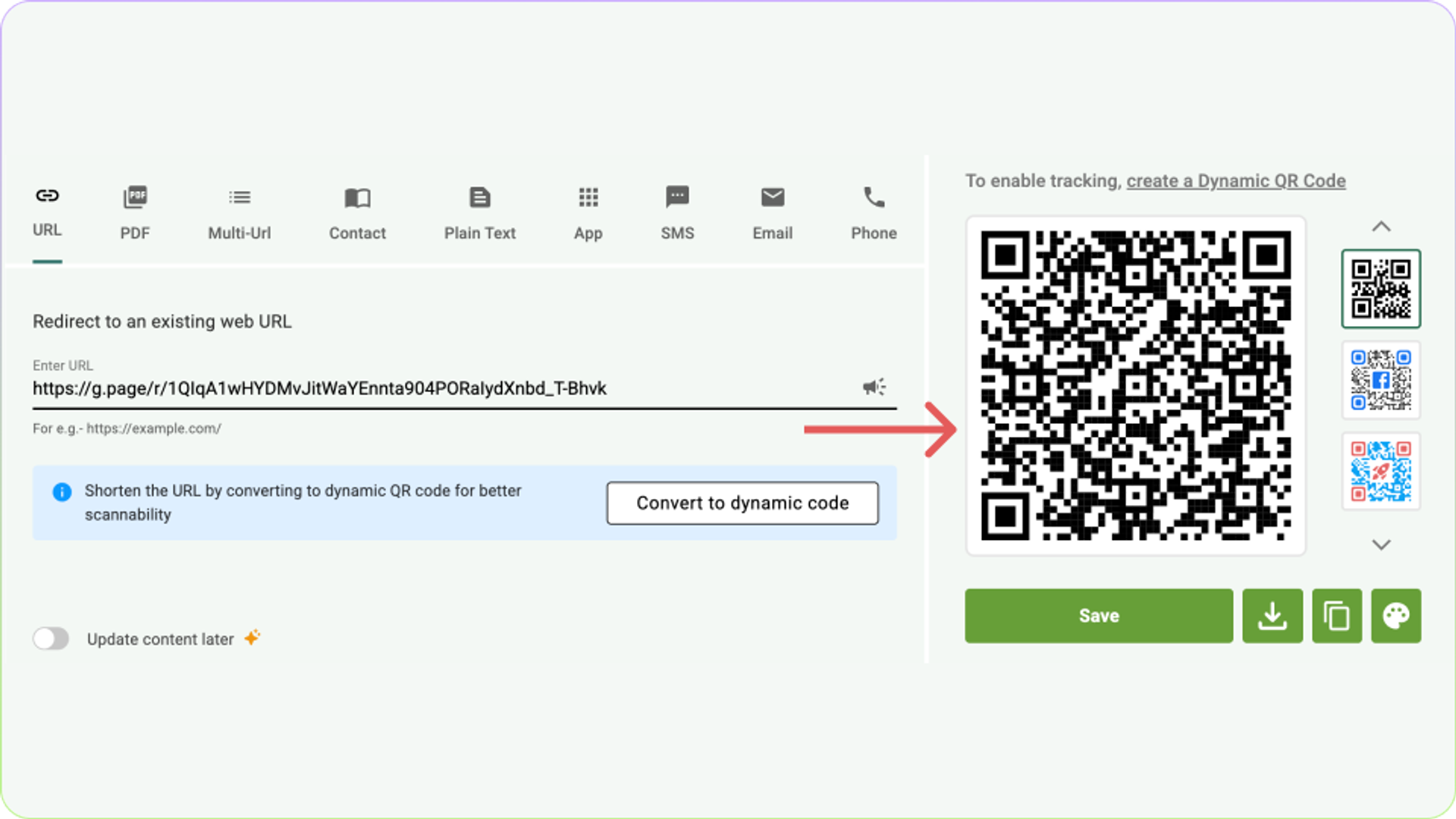 Generate Google Reviews QR code