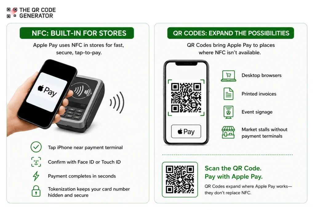 apple pay via nfc vs qr code