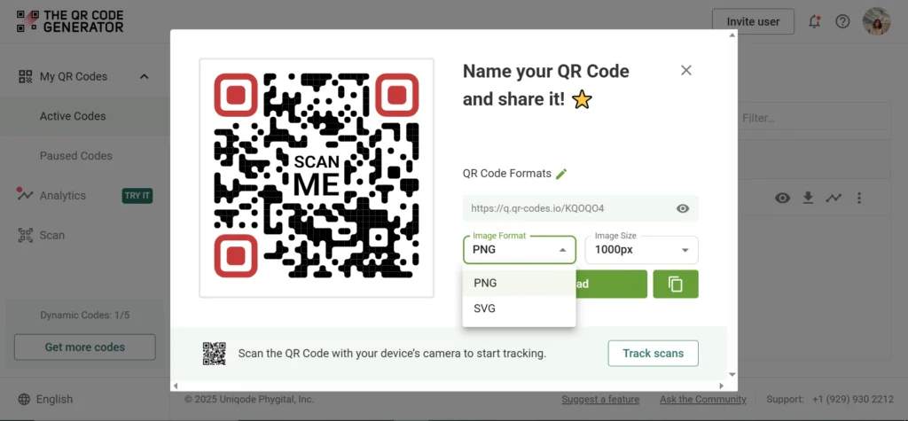 download the QR code