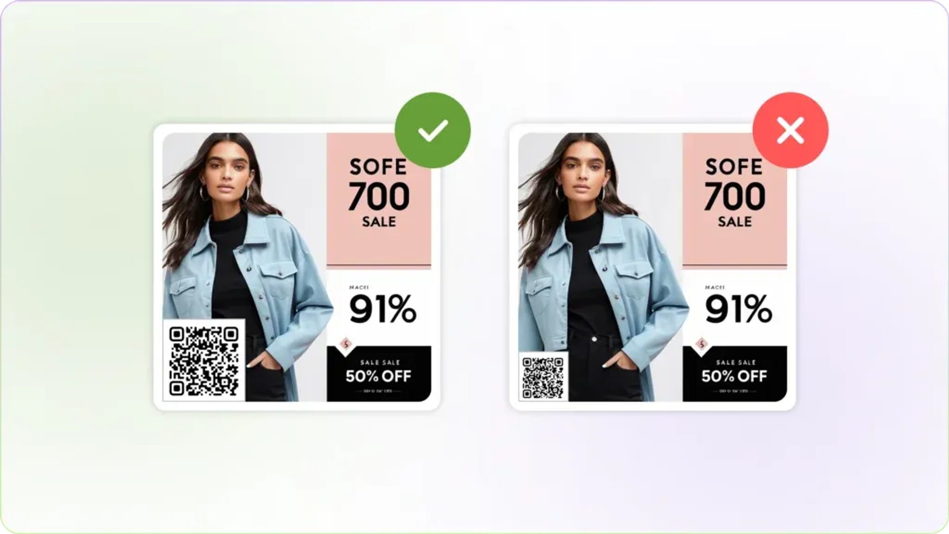 incorrect QR Code sizing