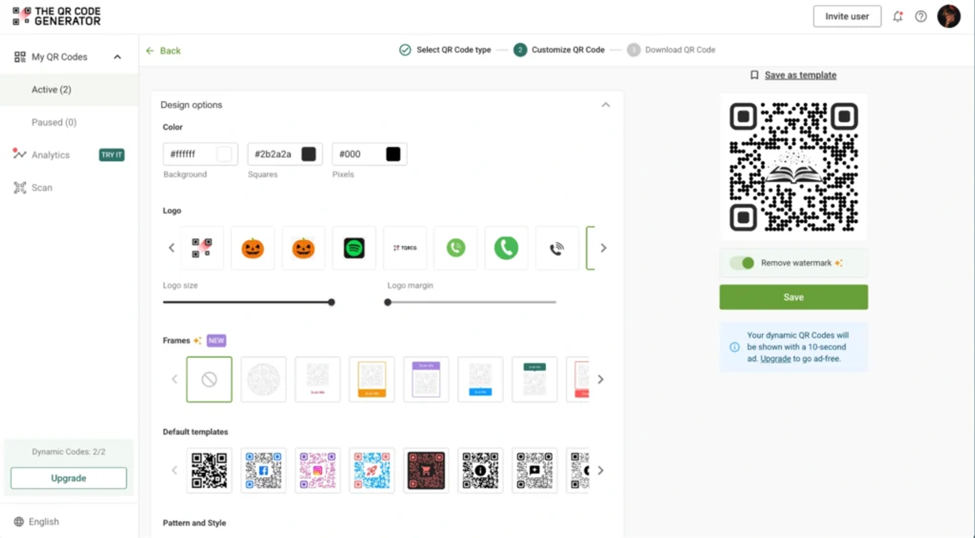 Customize your QR Code design