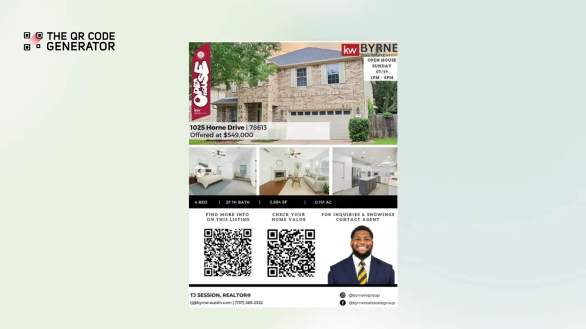 KW Byrne Group used QR Codes during open houses