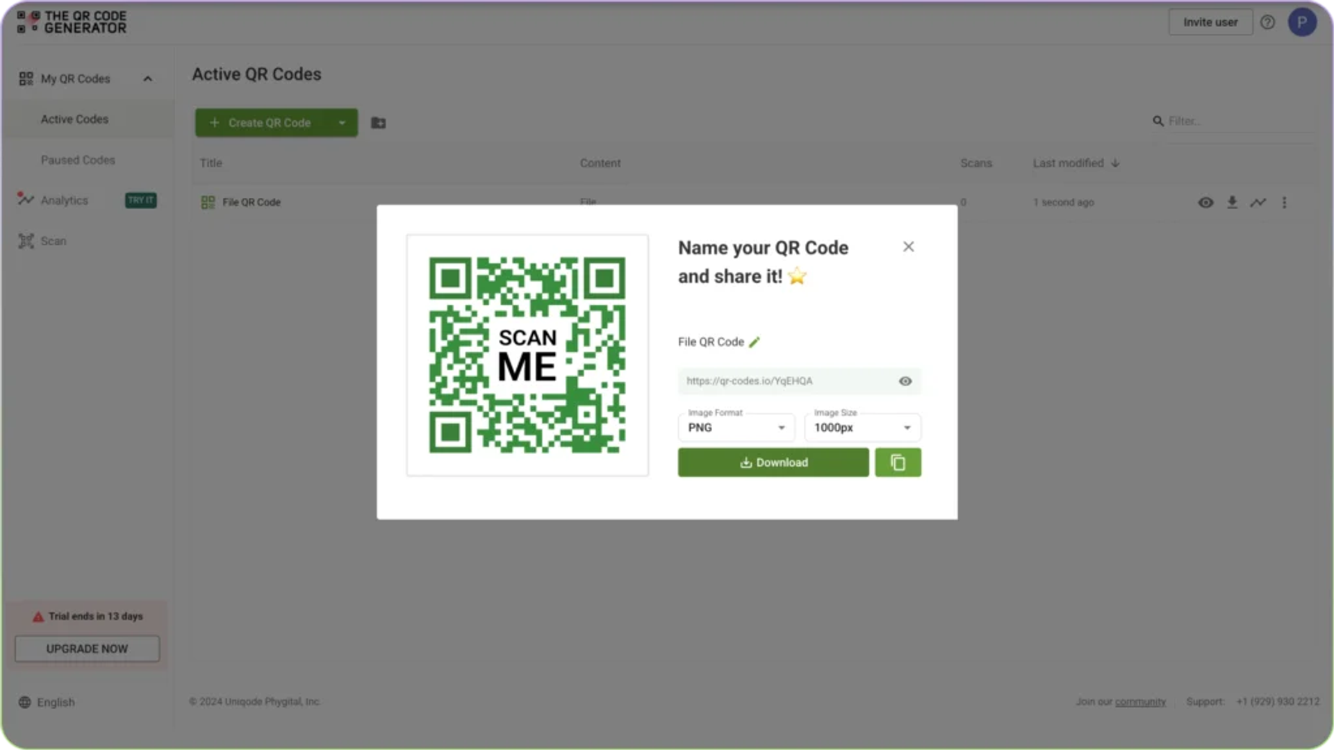 Download your image qr code