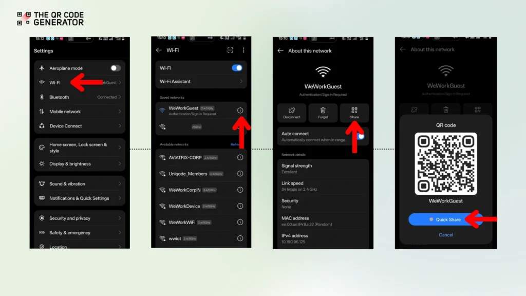 create Wi-Fi QR Code on Android
