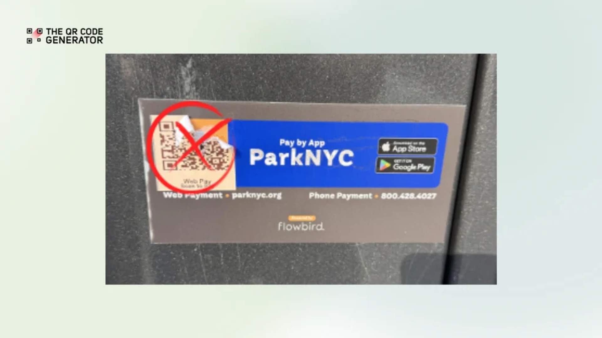 Check the placement of QR Code