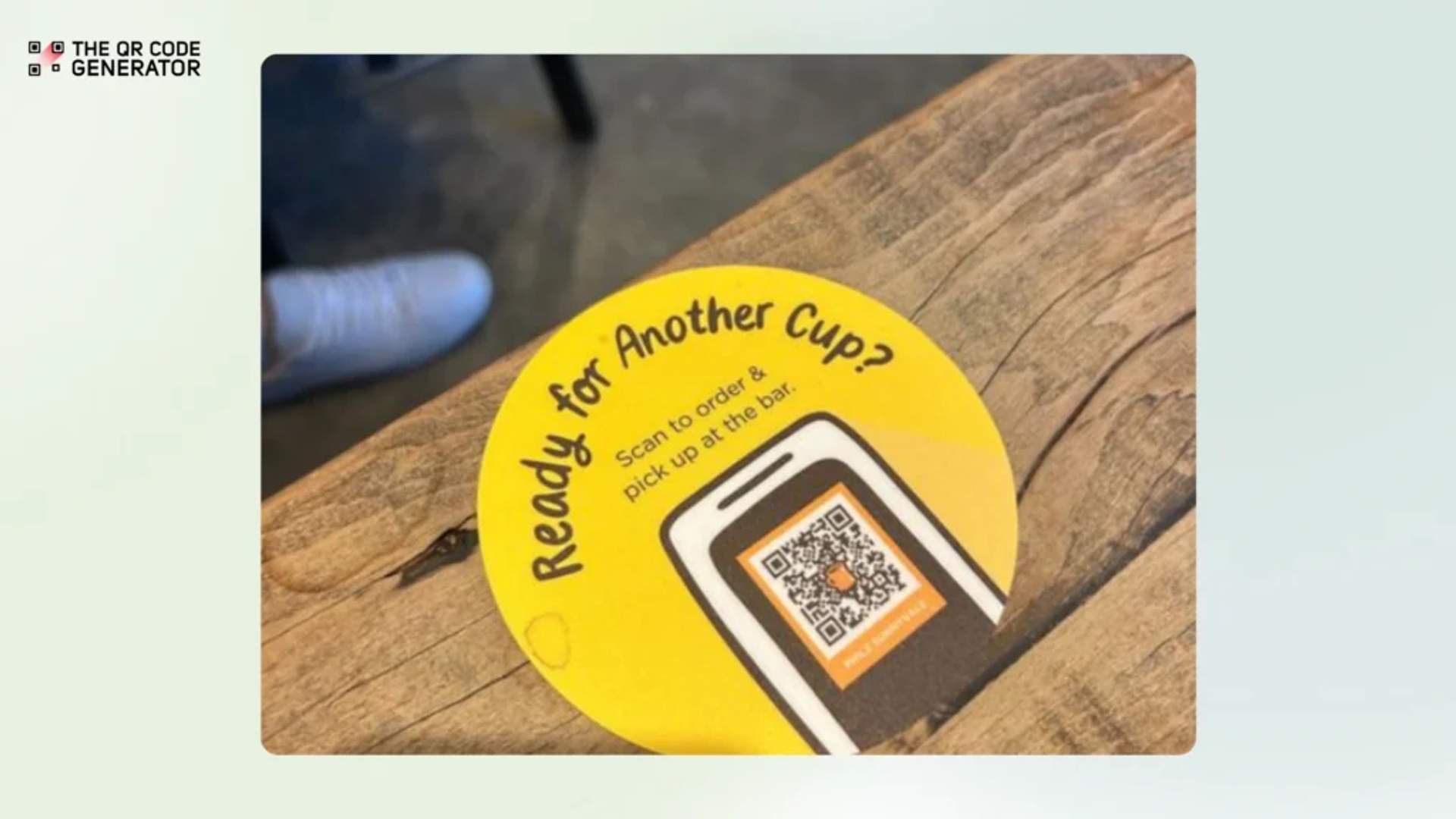 QR Code on table