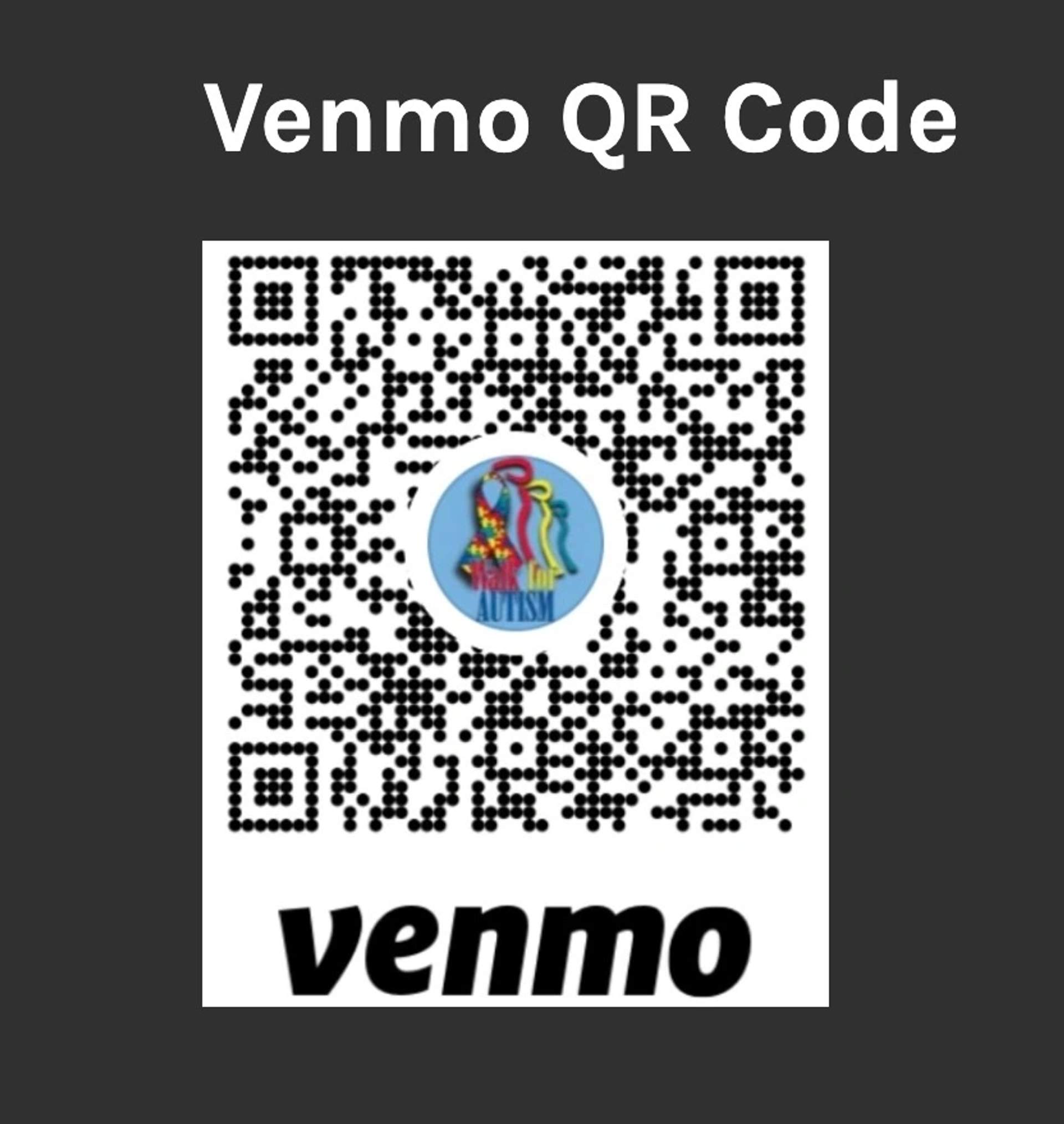Walk for Autism-Charleston venmo QR Code