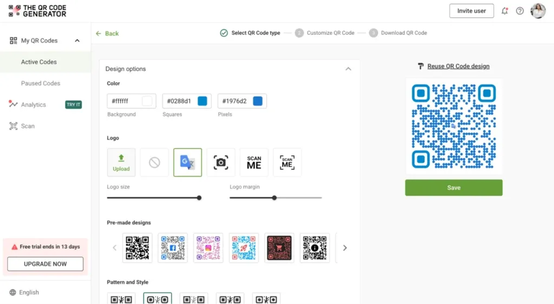 customize QR code