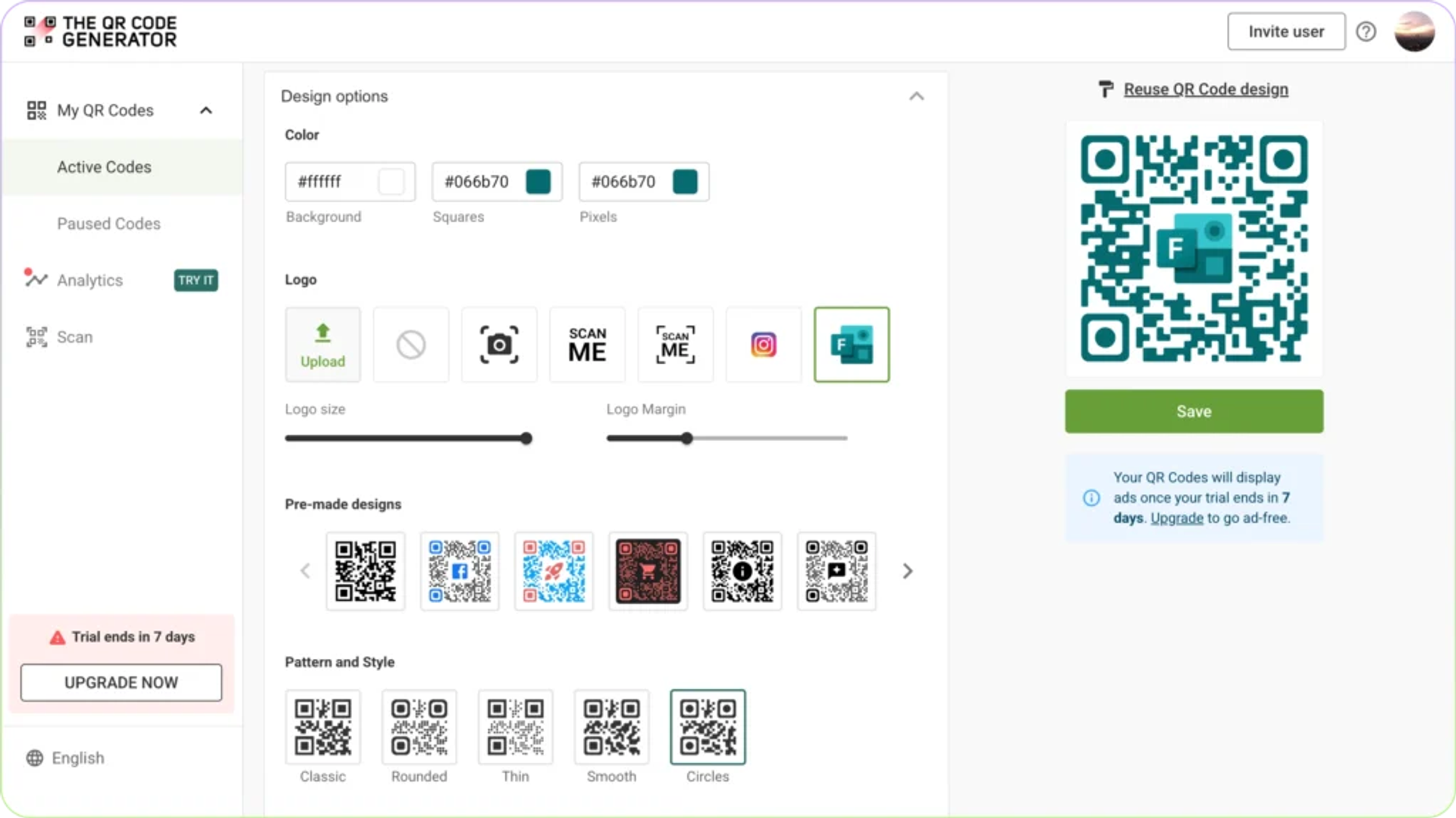 customize microsoft form qr code