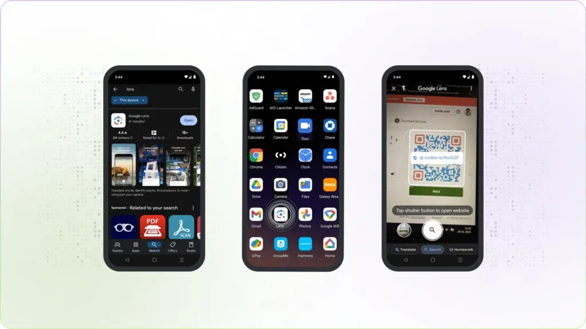 Scan a qr code on android using Google Lens app