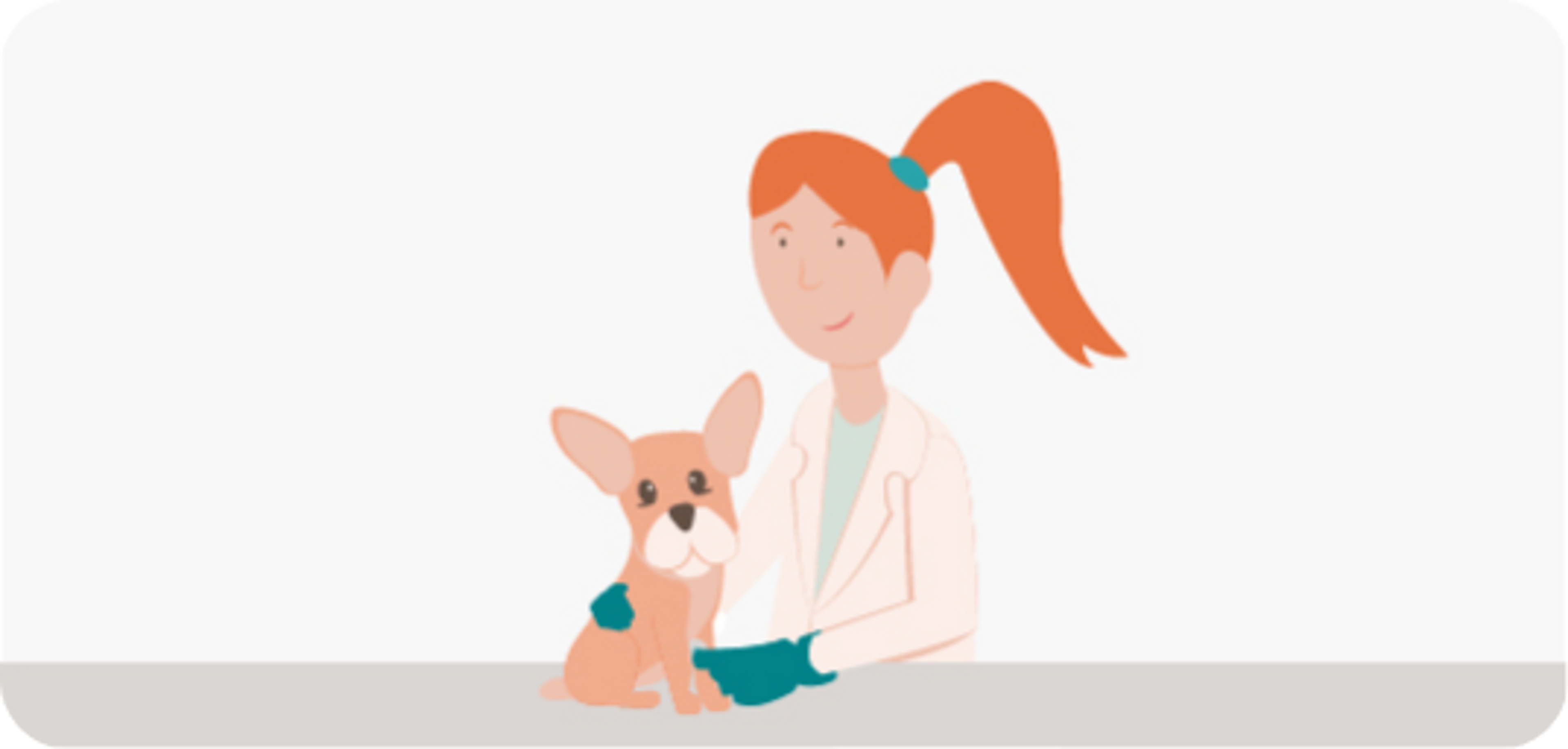 cane con veterinaria illustrazione