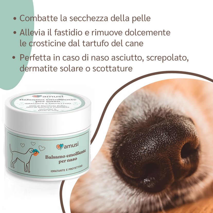 Balsamo Per Zampe E Naso Cane E Gatto - Crema Idratante Per Pelle Secca - Ingredienti Naturali