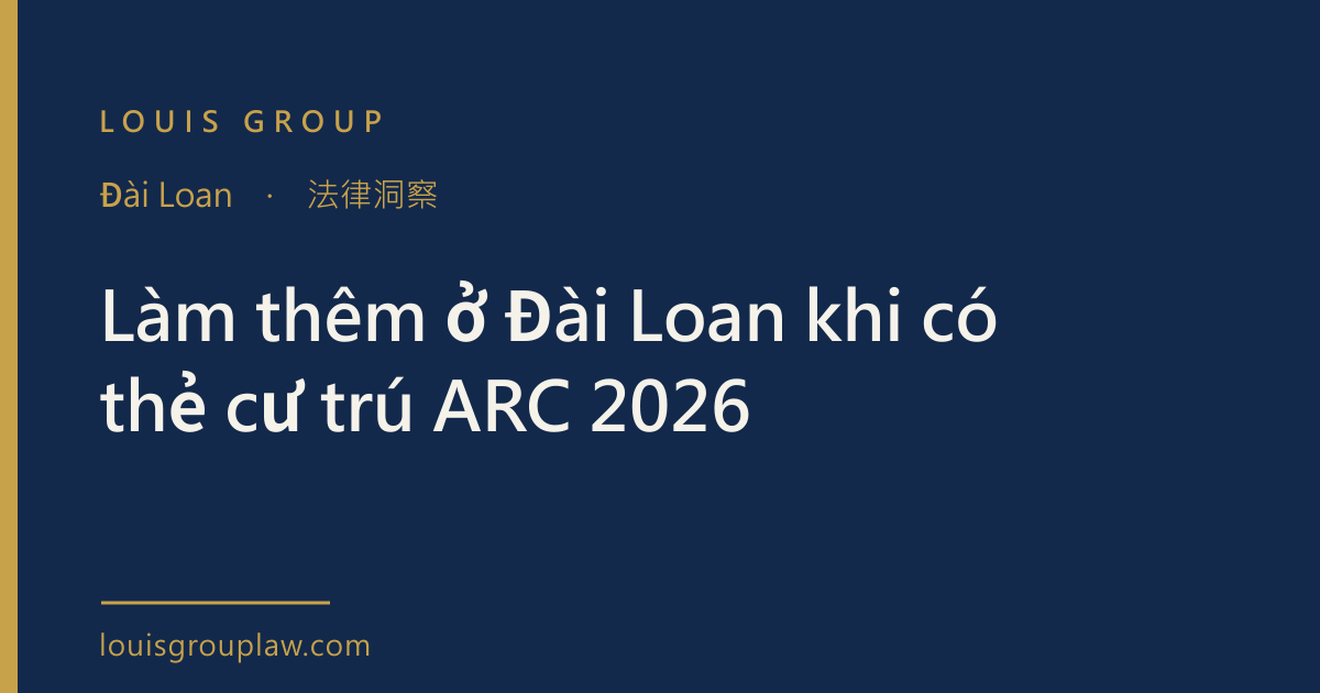 Làm thêm ở Đài Loan khi có thẻ cư trú ARC 2026
