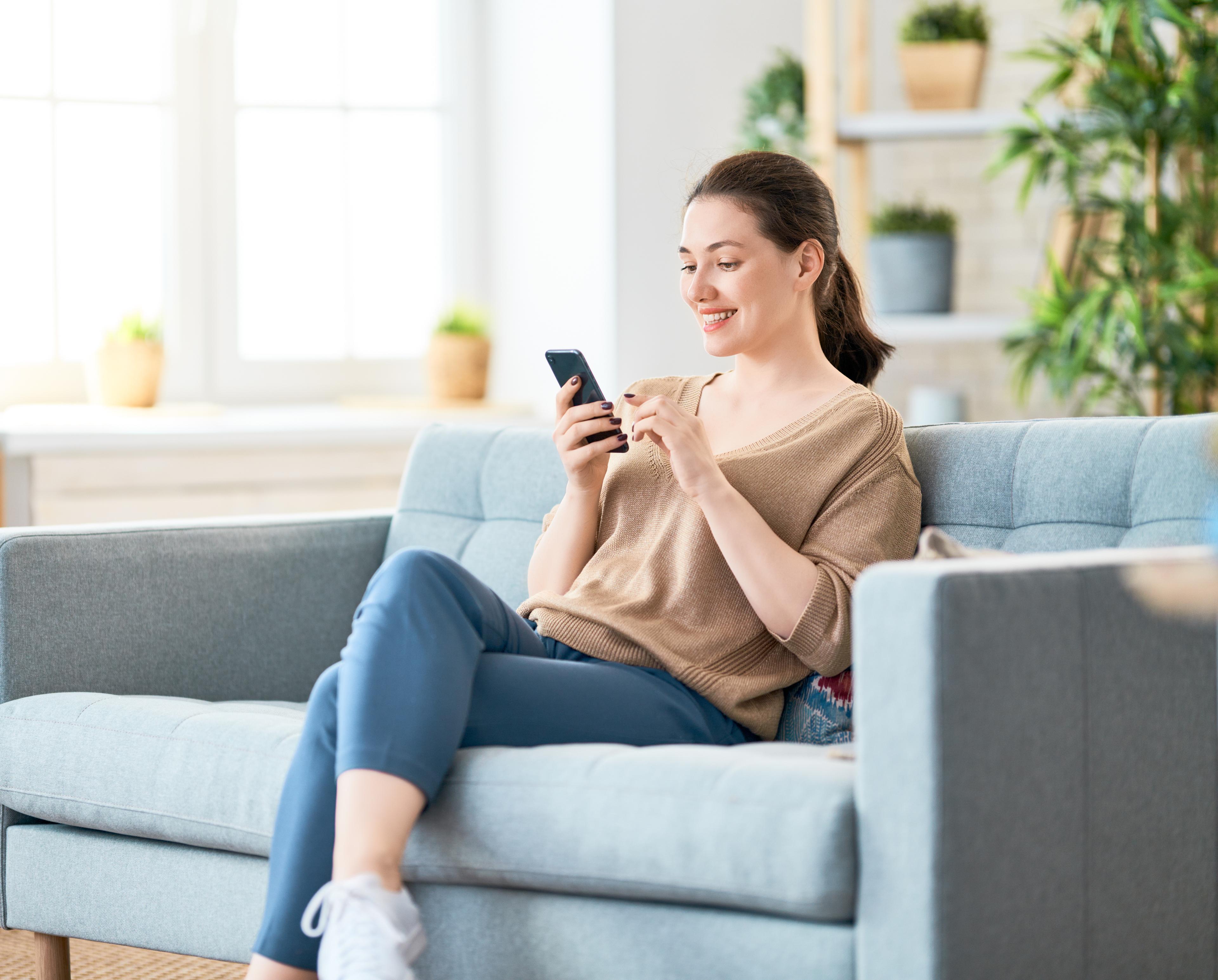 Girl on phone buying insurance Girl on phone buying insurance