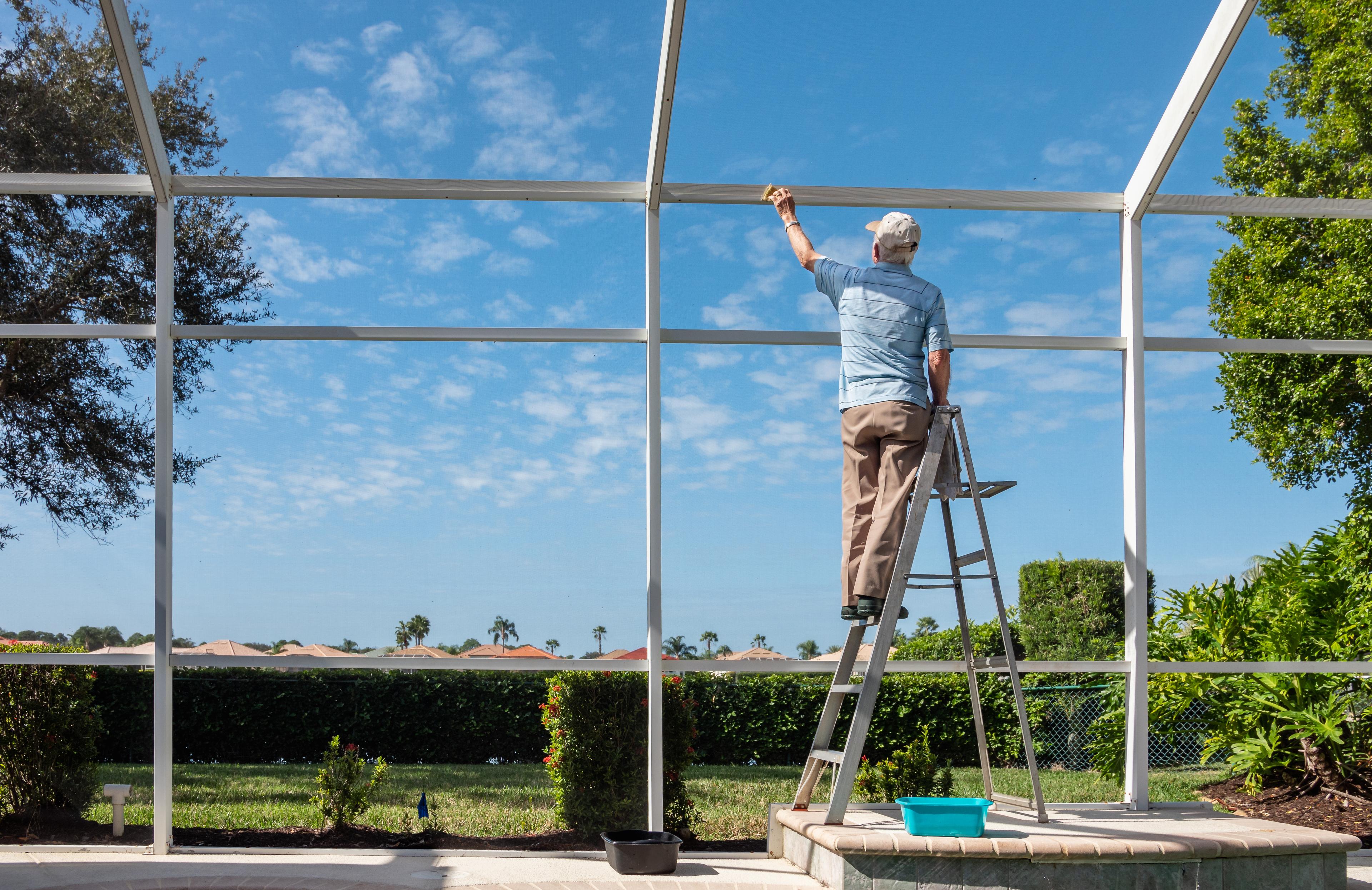 cleaning pool enclosure cleaning pool enclosure