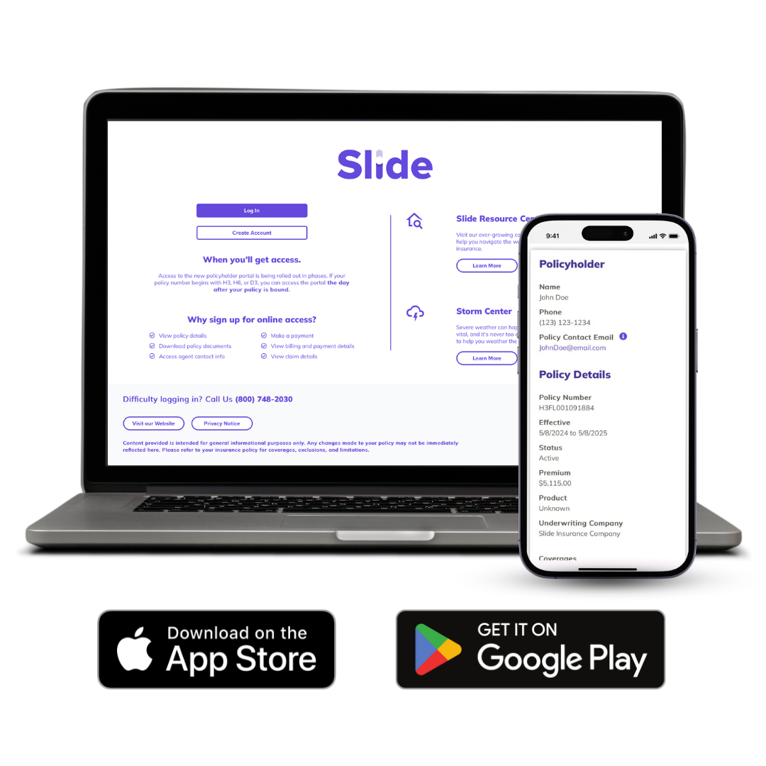slide insurance policyholder login