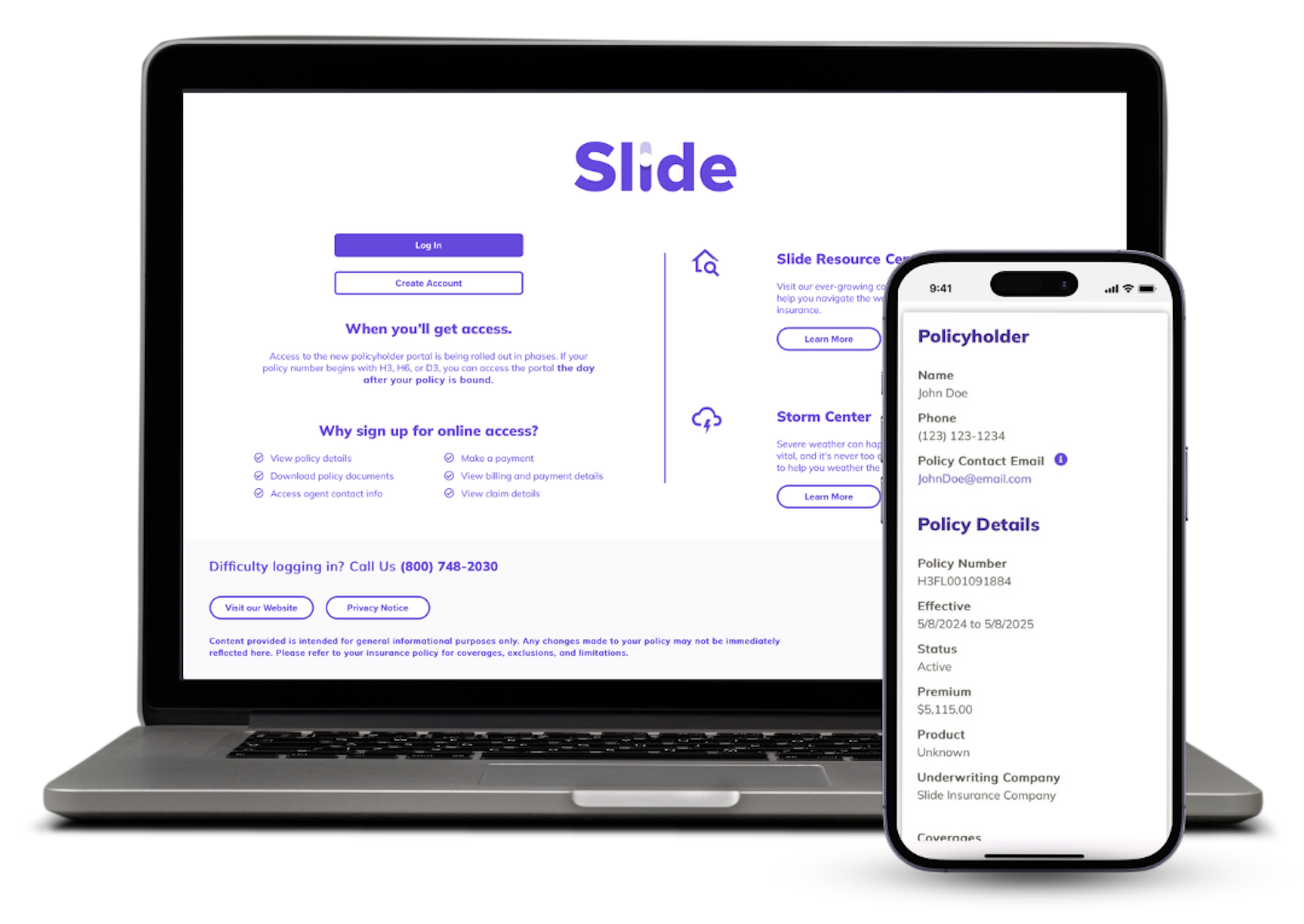 slide insurance policyholder portal myslide slide insurance policyholder portal myslide