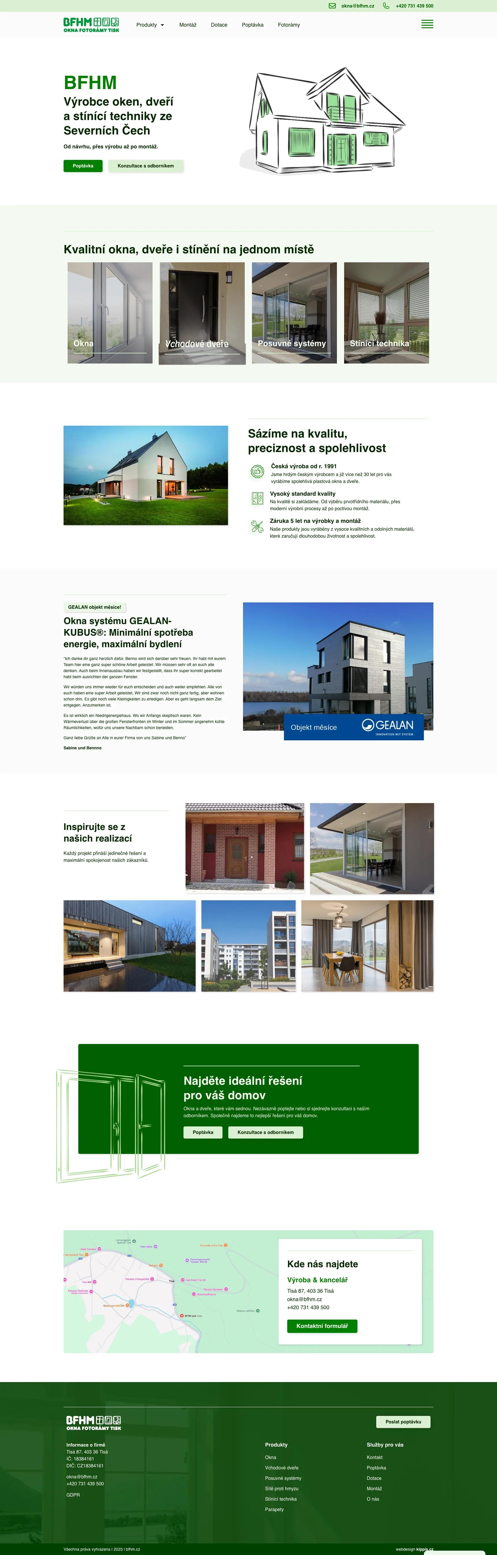 BFHM — kompletní homepage