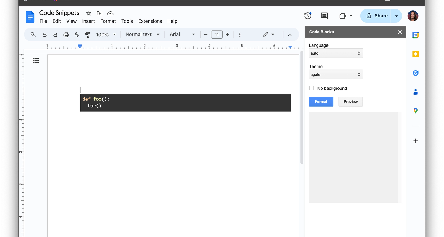 How to Use Code Blocks in Google Docs 