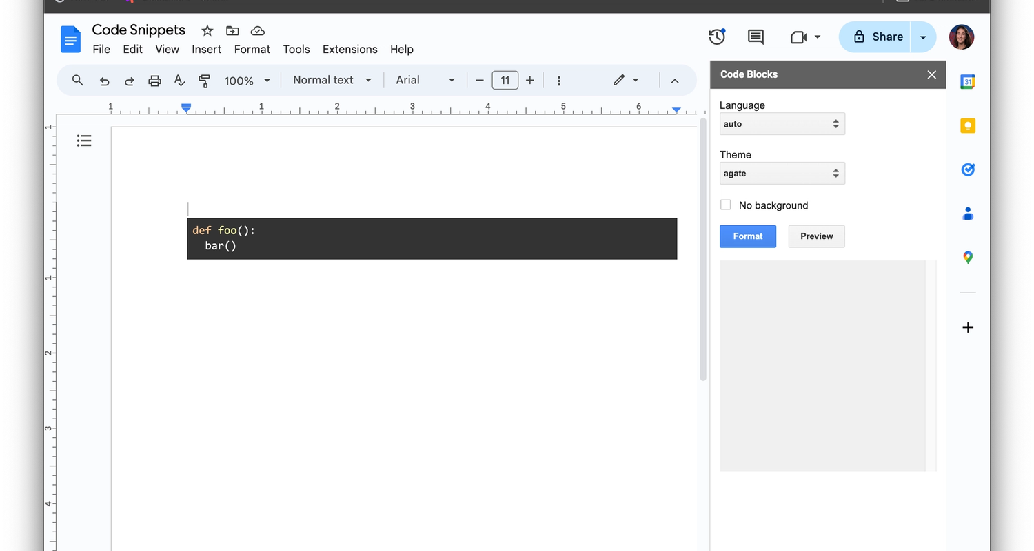 How to Use Code Blocks in Google Docs 