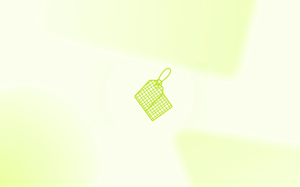 A paper price tag containing a clean grid pattern, showing how to format retail data for AI shopping agents.