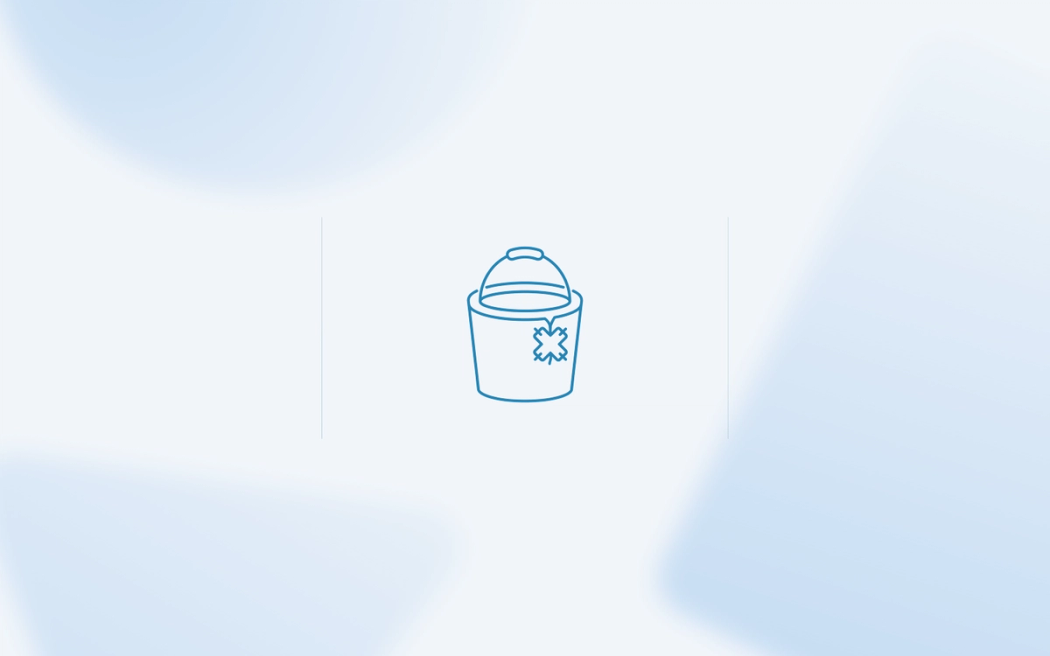 A line drawing of a bucket with a patch on its side, representing how agencies use AI optimization tools to recover wasted ad spend.