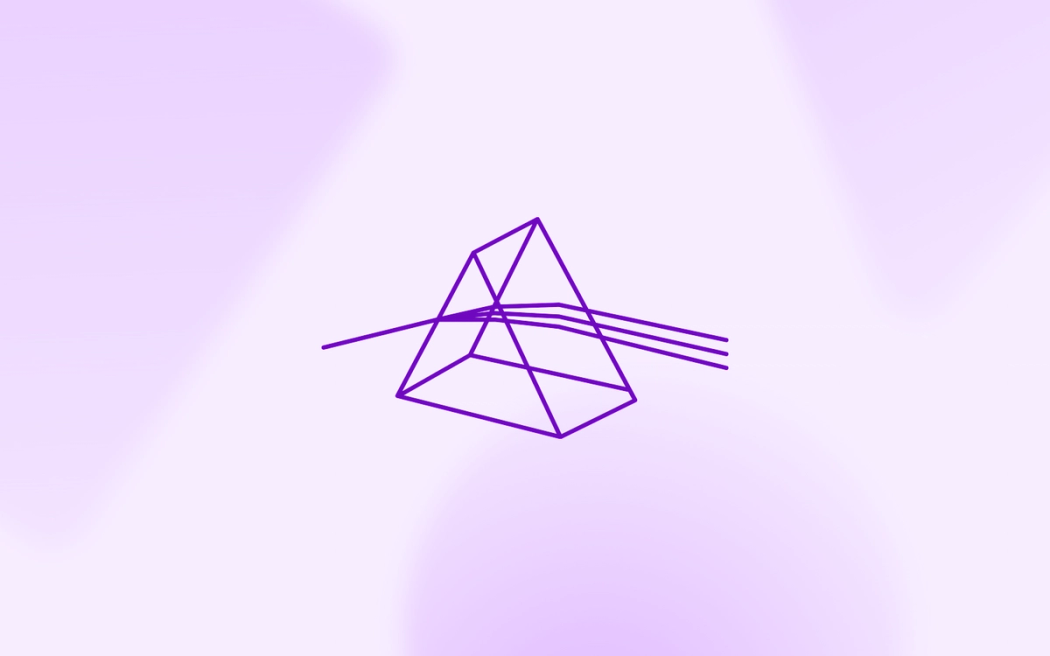A line drawing of a triangular prism splitting a single line into three paths, showing how AI clusters transaction data into accurate personas. A line drawing of a triangular prism splitting a single line into three paths, showing how AI clusters transaction data into accurate personas.