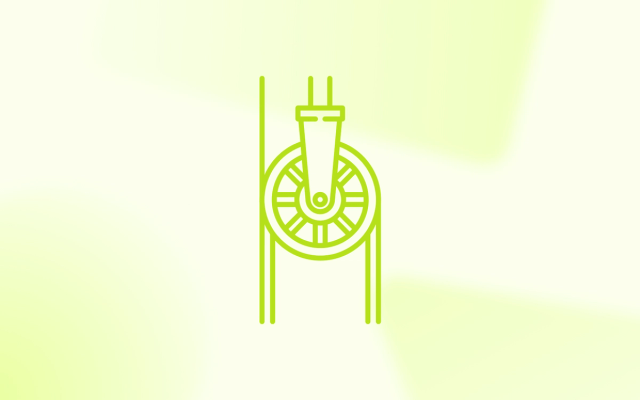 A line drawing of a mechanical pulley with a rope, illustrating how an AI-driven agency operating model scales capacity and margins.