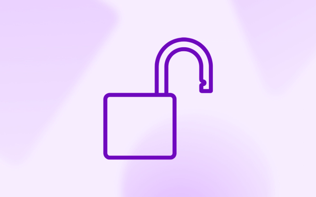 A line drawing of an open padlock, illustrating the GDPR compliance and data privacy risks of using ChatGPT Plus for client work.